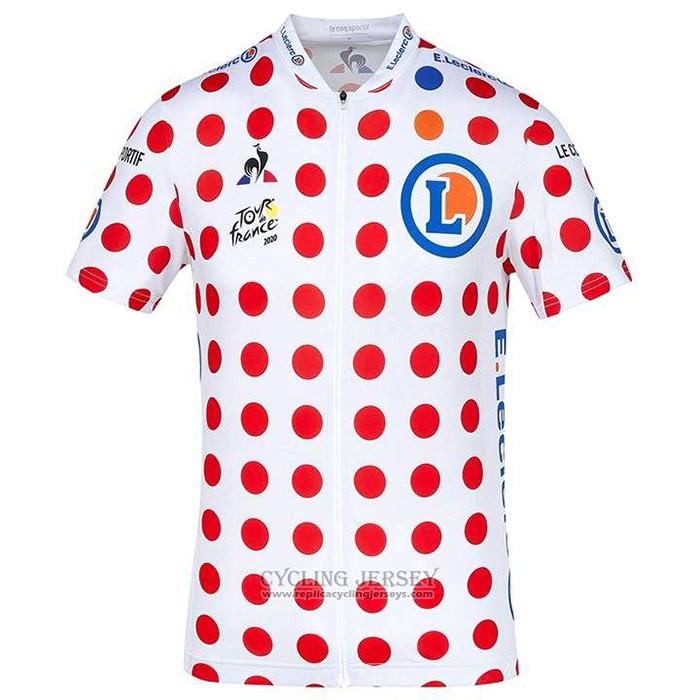 2020 Cycling Jersey Tour De France White Red Short Sleeve And Bib Short(2)